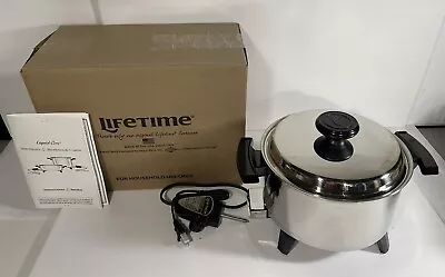 NEW Lifetime 5 Quart Stainless Steel Cooker Electric Liquid Core W/ Plug 850 W • $249.99