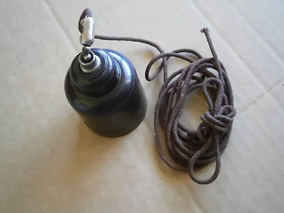 Vintage Antique Old Deco Clipsal 5A Brown Ceiling Pull Chain Cord Light Switch • $39.99