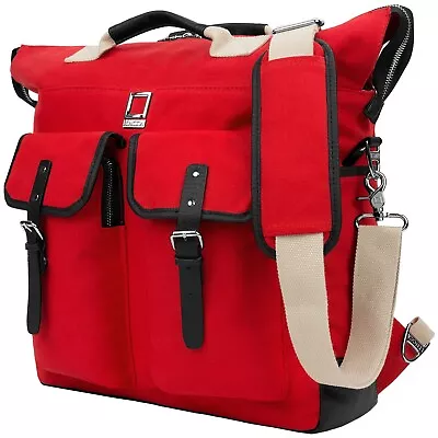 For Apple MacBook Pro 16 Hybrid Canvas Laptop Case School Backpack Crossbody Bag • $33.20