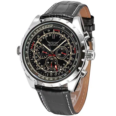 £25.04 • Buy Men's Automatic Mechanical Watch With Leather  Fashion Wristwatch P3P9