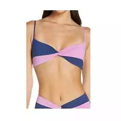 L-Space Women's Indigo/Purple Ringo Twist Colorblock Swim Bikini Top Size S • $41.25