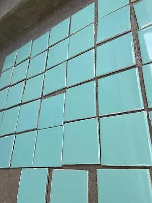 Vintage Ceramic Tile Color Tile Aqua Ming Green! 4 Pieces • $22