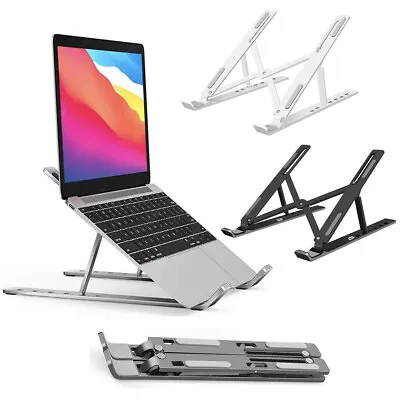 Adjustable Laptop Stand Folding Portable Tablet Desktop Holder Office Support UK • £3.89