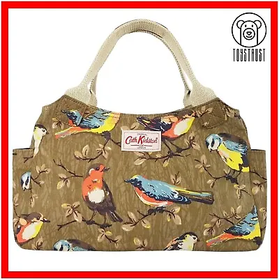 Cath Kidston Day Bag Handbag Everyday Bag Garden Birds Brown Matt Oilcloth KA24 • £26.99