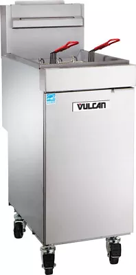 Vulcan 1VEG35M 15  Floor Model Natural Gas Full Pot Fryer 40 Lbs - 70000 BTU • $1768.43