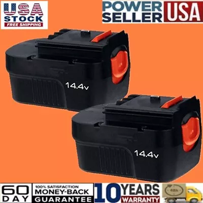 2Pack For BLACK & DECKER 14.4V Slide Battery HPB14 FIRESTORM FSB14 499936-34 A14 • $25