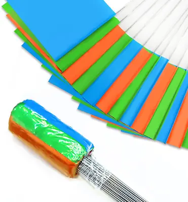 Marking Flags Marker Flags For Lawn 15X4X5 Inch | 100 Pack Orange&Green&Blue L • $15.60