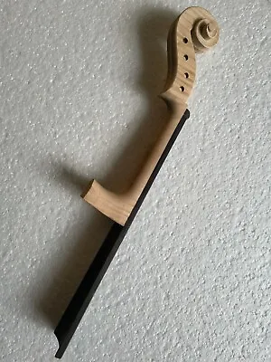 1 Pcs 4/4 Flame Maple Violin Neck With Ebony Fretboard Hand-Carved Violin Parts • $29.99