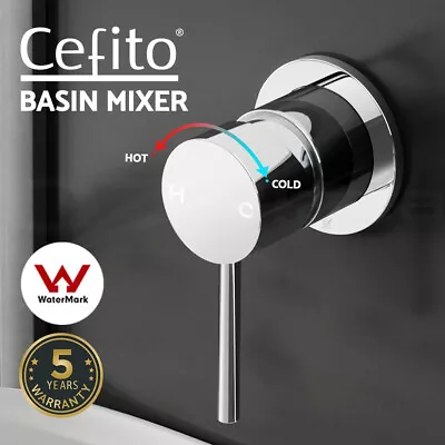 Cefito Bathroom Mixer Shower Wall Tap Faucet Basin Sink Bathtub Brass Chrome • $31.95