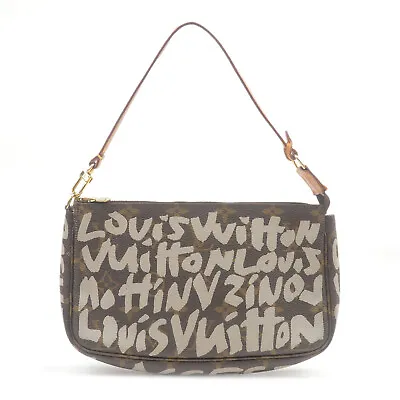 Auth Louis Vuitton Monogram Graffiti Pochette Accessoires Pouch M92192 Used • £854.04