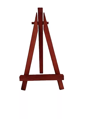 Easel Stand Red Stained Table Top Display Stand 15-8cm Photo Display Phone Hold • £3.99