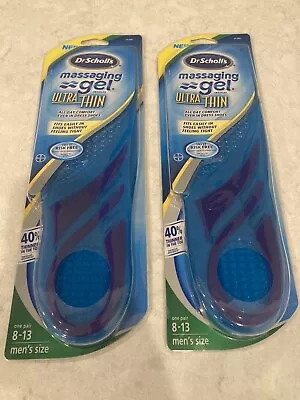 2 Pairs Dr Scholls Massaging Gel Insoles Ultra Thin For Men Size 8-13 New Sealed • $21.95