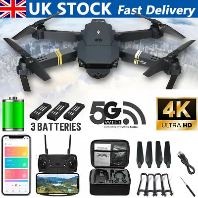 2024 Drone RC Drones Pro 4K HD Camera GPS WIFI FPV Quadcopter Foldable Bag Gifts • £29.99