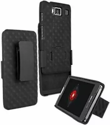 Verizon Max Combo Shell Holster Cover Kickstand Case Motorola Droid RAZR MAXX HD • $9.99