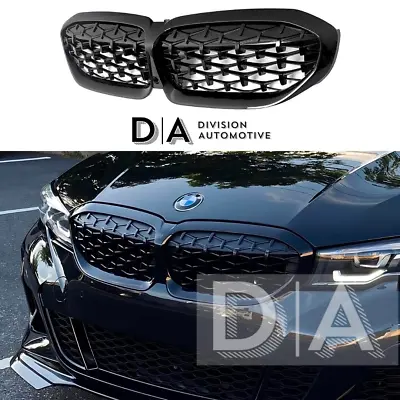 For Bmw G20 G21  3 Series Kidney Grill Grille Black Diamond Style M Sport 19-22 • £84.99