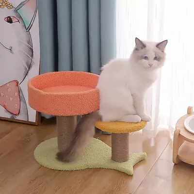 Cardboard Cat House Bed Cat Scratching Post Sisal Climbing Tower Cute Design • £10.95