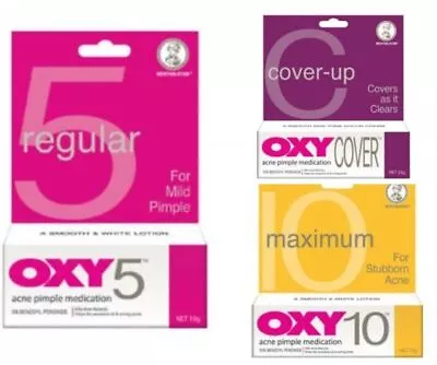 OXY Acne Pimple Spot Medication And Treatment 25g [Oxy 5 / Oxy 10 / Oxy Cover] • $37.86