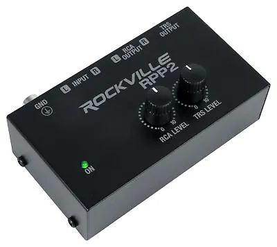 Rockville RPP2 Metal Phono Preamp Convert Phono To Line RCA Turntable Pre-Amp • $24.95