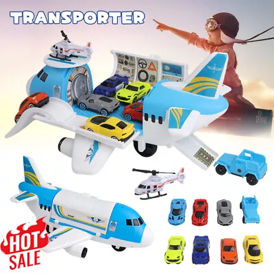 Toy Cars For 3 Year Old Boy Car Toys Set Aeroplane Toys Transport Kids Xmas Gift • £16.89