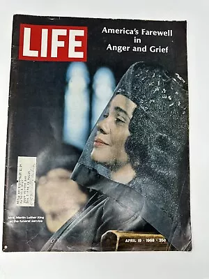 Life Magazine April 19 1968 Mrs. Martin Luther King At The Funeral On Cover • $24.99