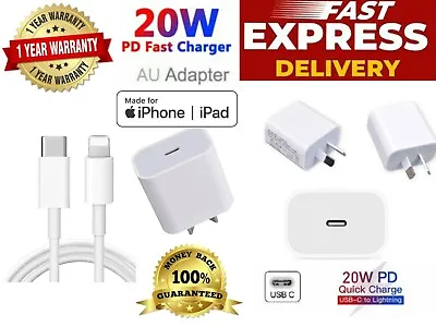 $6.90 • Buy 20W USB Type-C Wall Adapter Fast Charger PD Power For IPhone 14 13 12 Pro Max