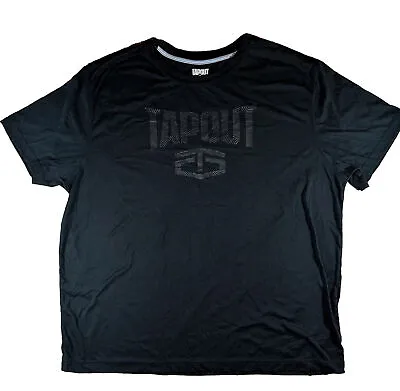 TAPOUT T-Shirt Mens XX-Large Black Short Sleeve MMA UFC Logo Graphic Tee EUC • $17