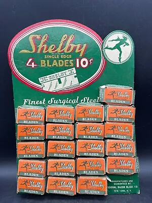 Vintage Shelby Double Edge Razor Blades Counter Display • $47.99