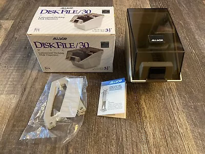 Allsop Disk File/30 3 1/2 3.5  Disk Storage Box Case -Never Used -Sealed Pieces • $19.93