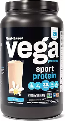 Vega Premium Sport Protein Vanilla Protein Powder Vegan Non GMO Gluten Free P • $64.99