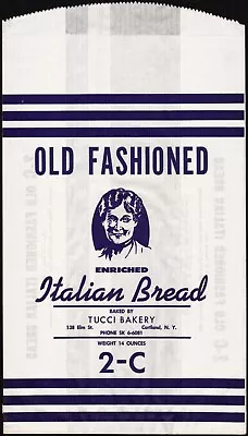 Vintage Bag TUCCI BAKERY Woman Pictured Cortland New York New Old Stock N-mint • $7.64