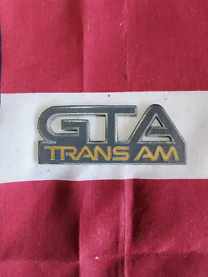1987-92 Trans Am Gta Fender Emblem Badge Gunmetal Grey • $50