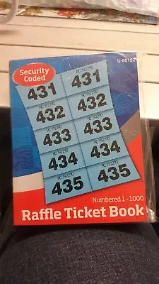 Raffle Cloakroom Tickets 1000 Books Only Tombola Draw Spectrum Brand  • £2