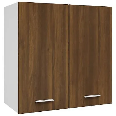  600mm Dark Brown Kitchen Cabinet Unit Wall 2Door Cupboard 60cm Itzcominghome • £56.99