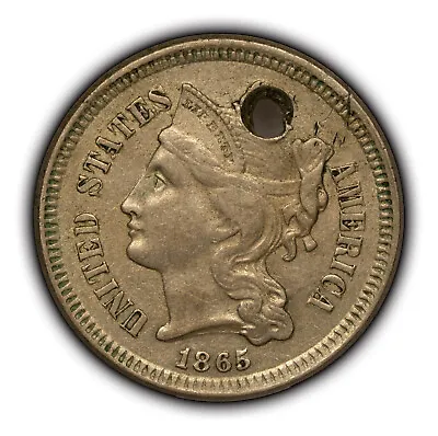 $19.99 • Buy 1865 3c Nickel Three-Cent Piece - AU Details - SKU-Y4658