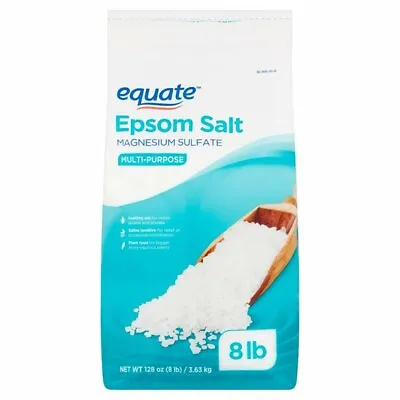 Multi-Purpose Unscented Epsom Salt Soak Magnesium Sulfate USP 8 Lbs Pound ✅ • $15.99