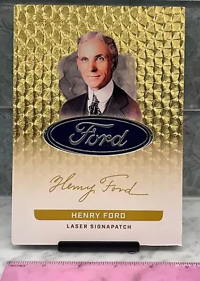 2023 Keepsake Laser Signapatch Jumbo 5x7 Ford Shield Relic Gold HENRY FORD 1/1 • £385.67
