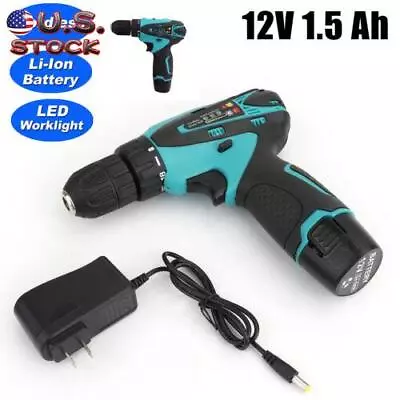 12V 32N.m 2-Speed Electric Lithium-Ion Battery Cordless Drill Mini Drill • $25.69