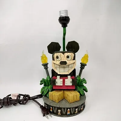 Disney Mickey Mouse Tiki Table Room Lamp RARE No Shade-*DAMAGE READ* • $150