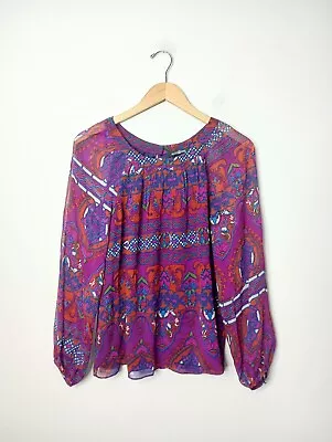 Alice & Trixie Small Silk Tunic Blouse • $16