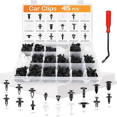 425Pcs Car Retainer Clips Auto Fasteners Push Trim Clips Pin Rivet Bumper Kit • $25.65