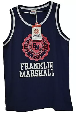 £19.99 • Buy Franklin & Marshall Retro Classic Varsity Y2k Men's Navy Vest Size: S