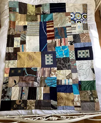 Beautiful Handmade Patchwork Large Bedspread Throw Excellent Condition • £23.99