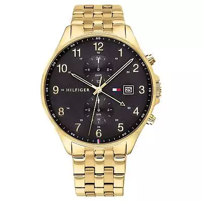 Tommy Hilfiger  Gold Steel Men's Multi-function Watch - 1791708 • $299
