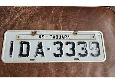 Brazil 🇧🇷 Brazilian ￼License Plate Rio Grande Do Sul RS Taquara Vintage Brasil • $32.95