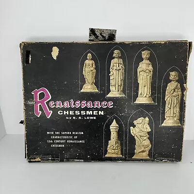 Vintage 1959 ES Lowe Renaissance Chessmen Chess Set With Board - Complete  • $39.99