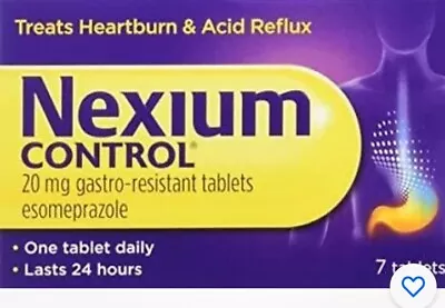 Nexium Control 20mg Tablets Treats Heartburn & Acid Reflux-7 & 14 Pack • £5