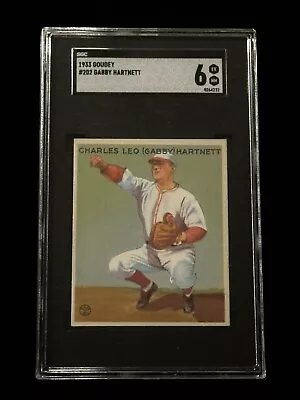 1933 Goudey #202 Gabby Hartnett Sgc 6 Hof • $669