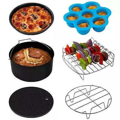 Air Fryer Accessories Set Of 6 Perfect For Most 5.0 Qt And Larger Ovens Cake • $58.15