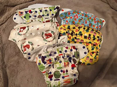 $35 • Buy Lot Of 5 Cloth Diapers Simplex And Tot Bot 