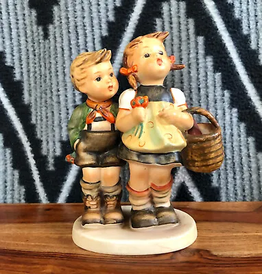 Vintage M.J. Hummel Children & Basket 'To Market' Porcelain 5.25  Figurine TMK-3 • $19